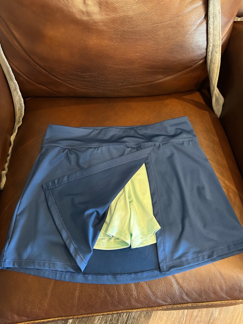 Member’s Mark Navy Athletic Skort with Lime Inner Shorts